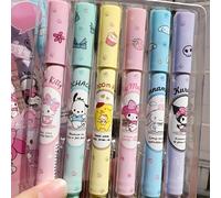 TEMU Un set de resaltadores multicolores de Sanrio, con Hello Kitty y . marcadores multifuncionales de punta son adecuados para mayores de 14 años, perfectos para notas y resaltar textos.