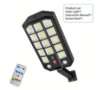 TEMU Un Solo Farol Solar Exterior con Sensor de Movimiento LED de , Reflector Solar del al con Control Remoto, Luz Solar para Estacionamiento y Iluminación de Áreas Comerciales.