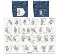 TEMU Un solo trozo de diseño bordada con flores para coser a , con un sticker estabilizador autoadhesivo y soluble en agua, ideal para aquellos que disfrutan del bordado a