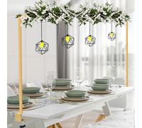 TEMU Un soporte de de metal para mesas, ajustable de 29 pulgadas a 55 pulgadas y de 45 pulgadas pulgadas de largo, con un diseño dorado para decoraciones en , fiestas de , Halloween y Navidad