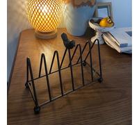 TEMU Un soporte vintage de metal para platos, de hierro fundido, que como escurridor de platos, soporte para discos, estantería, exhibidor y estante versátil