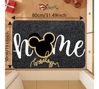 TEMU Un tapete de entrada personalizado con Mouse de Disney, de franela y diseñado para ser duradero. adición para las entradas de baños y dormitorios.