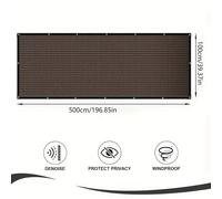 TEMU Un tapiz de privacidad marrón para exteriores, valla y cubierta de malla parasol, ideal para mejorar la privacidad en jardines y patios traseros, para paredes de privacidad , tablas y piscinas