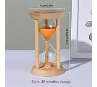 TEMU Un temporizador de madera con intervalos de , , y 30 , con un diseño de reloj de arena . Esta pieza decorativa es para estudiar y cocinar.
