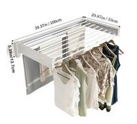 TEMU Un tendedero retráctil, un tendedero de toallas invisible para el baño, adecuado para dormitorios, , salas de estar y baños, es un tendedero plegable de pared para secar y colgar , tendederos