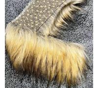 TEMU Un trozo de tela de de piel de para decoración - 35.4 pulgadas precortadas, lavable, ideal para manualidades, adornos de cuello, disfraces de escenario y decoraciones navideñas