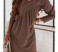 TEMU Un vestido elegante de larga para mujer en colores con estampados, para otoño e invierno, ideal para salidas y reuniones elegantes, que un estilo chic para ir al trabajo