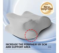 TEMU Una almohada ergonómica diseñada para dormir abajo, que también como almohada de masaje y lectura. una cuña ajustable para el soporte del cuello y con una extraíble.