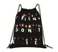 TEMU Una bolsa con cordón que dice ', no mientas', para viajes diarios, entrenamientos en el gimnasio o viajes cortos; una opción práctica y chic contigo.