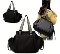 TEMU Una bolsa de gimnasio versátil que se puede expandir en un mochila fácil y de color sólido, adecuada para madres con desplazamientos diarios y viajes, que para mujeres.