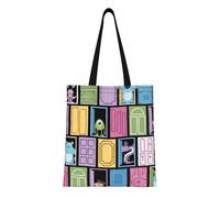 TEMU Una bolsa de lona de gran capacidad con la película Monsters Inc, diseñada para ser duradera y lavable a máquina. una sola asa, lo que la ideal para uso en exteriores con un diseño moderno.