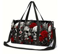 TEMU Una bolsa de viaje con un estampado que mandalas y flores de calavera, adecuada para hombres como para mujeres, para uso al e ideal como una bolsa de yoga deportiva.