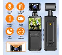 TEMU Una cámara de grabación de movimiento portátil FHD 1080P con lente manual de , diseñada con un diseño pero , ideal para de la . Esta elegante cámara negra la estética con la durabilidad.