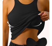 TEMU Una camiseta sin versátil con posavasos incorporados, diseñada para un desarrollo enhebrado