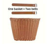 TEMU Una Cesta con Dos , Organizador Artesanal de Almacenamiento Tejido para Scooters, Cochecitos y Bicicletas