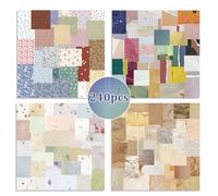 TEMU Una colección de 240 hojas de papel artesanal surtidos en un estilo de jardín y , que dos hojas de diseño único. para álbumes de recortes, diarios y envolver regalos.