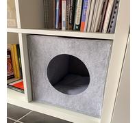 TEMU Una cueva de fieltro para gatos con cojín, un cama plegable semi-cerrada para gatos, para todas , removible y lavable.