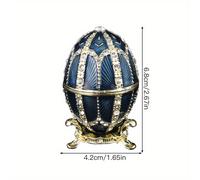 TEMU Una de joyas estilo con bisagra, diseñada para guardar anillos de joyería, también puede servir como una pequeña de colección de estatuas, con cristales.