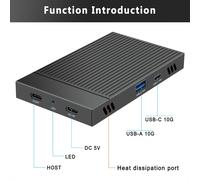 TEMU Una estación de acoplamiento de de disco duro de ranura compatible .2 M Key PCIe , que el uso y lectura simultáneos de dos SSD NVMe.