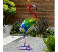 TEMU Una estatua de grúa de jardín con acabado de , una escultura de herón de metal de pie diseñada como de pájaro para decoración al .