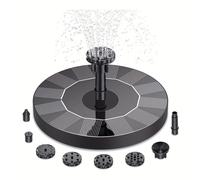 TEMU Una fuente solar de 1.5W con 6 boquillas, de rociar agua una altura de 30-50 centímetros, diseñada para jardín, estanque, piscina o decoración de paisajes de acuarios