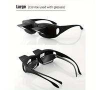 TEMU Una gafas de ajustable y , diseñadas para leer o ver la TV acostado, con lentes transparentes que ayudan el cuello sin necesidad de baterías