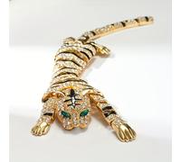 TEMU Una gran broche de tigre con diamantes de , para usar en el , novedad elegante y llamativa, ideal para adornar , eleva el estilo personal