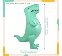 TEMU Una gran luna de papel de aluminio verde de 100CM con forma de , para celebraciones de temáticas de dinosaurios, fiestas y como accesorio de fotos