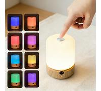 TEMU Una Lámpara de Noche LED con Pantalla Digital de , y Opciones de Color Ajustables, Batería de Larga Duración y un Diseño Compacto y Sencillo Adecuado para un Dormitorio, Estudio o Mesa de Noche.