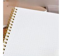 TEMU Una libreta con cubierta de papel , que contiene 50 hojas, de papel con un bobinado dorado, ideal para escribir , dibujar y más