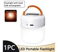 TEMU Una linterna LED portátil con gancho, una linterna recargable USB de plástico, que varios de iluminación y . Esta linterna de es adecuada para leer, pescar, hacer senderismo.