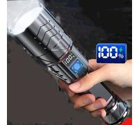 TEMU Una linterna potente con iluminación , una batería de capacidad con pantalla digital, ajustable para un haz largo y un foco portátil adecuado para uso doméstico y emergencias al IP44