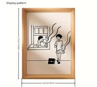 TEMU Una minimalista y creativa marco de fotos de madera, diseñado para exhibir caligrafía y , para una pared de fotos