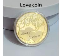TEMU Una moneda dorada personalizada | Grabado láser, resistente a la corrosión, ideal para familiares y , regalo para y la confesión