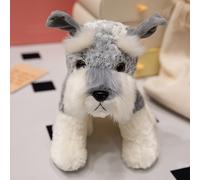 TEMU Una muñeca coleccionable que se asemeja a un Schnauzer, adorable juguete de felpa es un animal de peluche en miniatura que es un regalo ideal para para decorar tu habitación Navidad o Halloween
