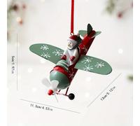 TEMU Una Nueva Decoración Navideña con un Pequeño Avión, junto a Papá Noel, un y un Colgante de , para Decorar tu Árbol de Navidad o para Decoraciones de . Es un Gran Regalo para Navideña