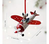 TEMU Una nueva decoración navideña que un pequeño avión de hierro, junto con Papá Noel, un y un colgante de , para decorar tu árbol de Navidad o para decoraciones de . Es un gran regalo para navideña.