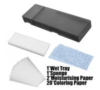 TEMU Una paleta húmeda portátil diseñada para pintura acrílica. un bandeja húmeda que contiene los suministros de pintura y los mantiene húmedos para en miniatura.