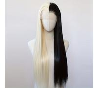 TEMU Una peluca sintética larga y con frontal de encaje 13X4, que colores negros, , grises y rosas, diseñada para mujeres con una línea de cabello predepilada y, adecuada para cosplay y uso diario.