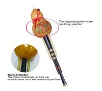 TEMU Una Pieza de Auténtica Flauta de Calabaza de Bambú de Fénix de Yunnan y Bambú de Tono Único - un Instrumento de Viento Tradicional Chino con Artesanía Natural