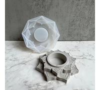 TEMU Una pieza de molde para un frasco de vela de hormigón, diseñado como un de . molde es adecuado para hacer candelabros y soportes de vela de resina epoxi hechos a