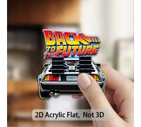 TEMU Una pieza de un imán 2D de acrílico y goma, con una ilustración vintage del DMC-12, para decorar tu oficina en casa y como regalo de Navidad y Año .