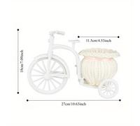 TEMU Una pieza de una cesta para arreglos florales para el dormitorio, una cesta de almacenamiento decorativa para y una cesta para bicicleta o triciclo para adornos artesanales
