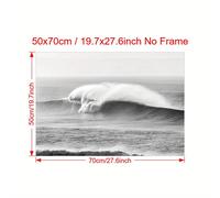 TEMU Una pieza en con un estampado de surf en , que fotografía y negro en un estilo minimalista, para la decoración de de playa. Esta obra como decoración de pared para salas de estar y dormitorios.