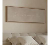 TEMU Una pieza grande de decoración de pared, con la 'If Love Is You'' en . Esta obra de arte horizontal pieza panorámica minimalista ancha, para decorar una espaciosa, y sin .