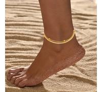 TEMU Una pulsera de tobillo minimalista de acero inoxidable para mujer, para vacaciones en .