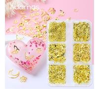 TEMU Una que contiene 550 piezas de moldes de epoxi para remaches de para rellenar con estrellas, , flores y resina, para manualidades de llaveros y proyectos decorativos.