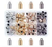 TEMU Una que contiene 96 piezas en de terminales de cable de plástico ABS chapado, con que miden 14X8Mm, un tamaño de orificio de 1.6Mm y un diámetro interior de 6Mm, con 24 piezas por color