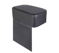 TEMU Una silla de peluquería de salón con cojín elevador, de esponja gruesa y con un diseño cuadrado, altura ajustable y hipoalergénicas, es un accesorio práctico para sillas de barbería.