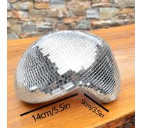 TEMU Una sola de discoteca plateada fundida pieza de decoración para el hogar, para varios como fiestas de baile, despedidas de soltero, Halloween, Navidad y arreglos festivos de Año